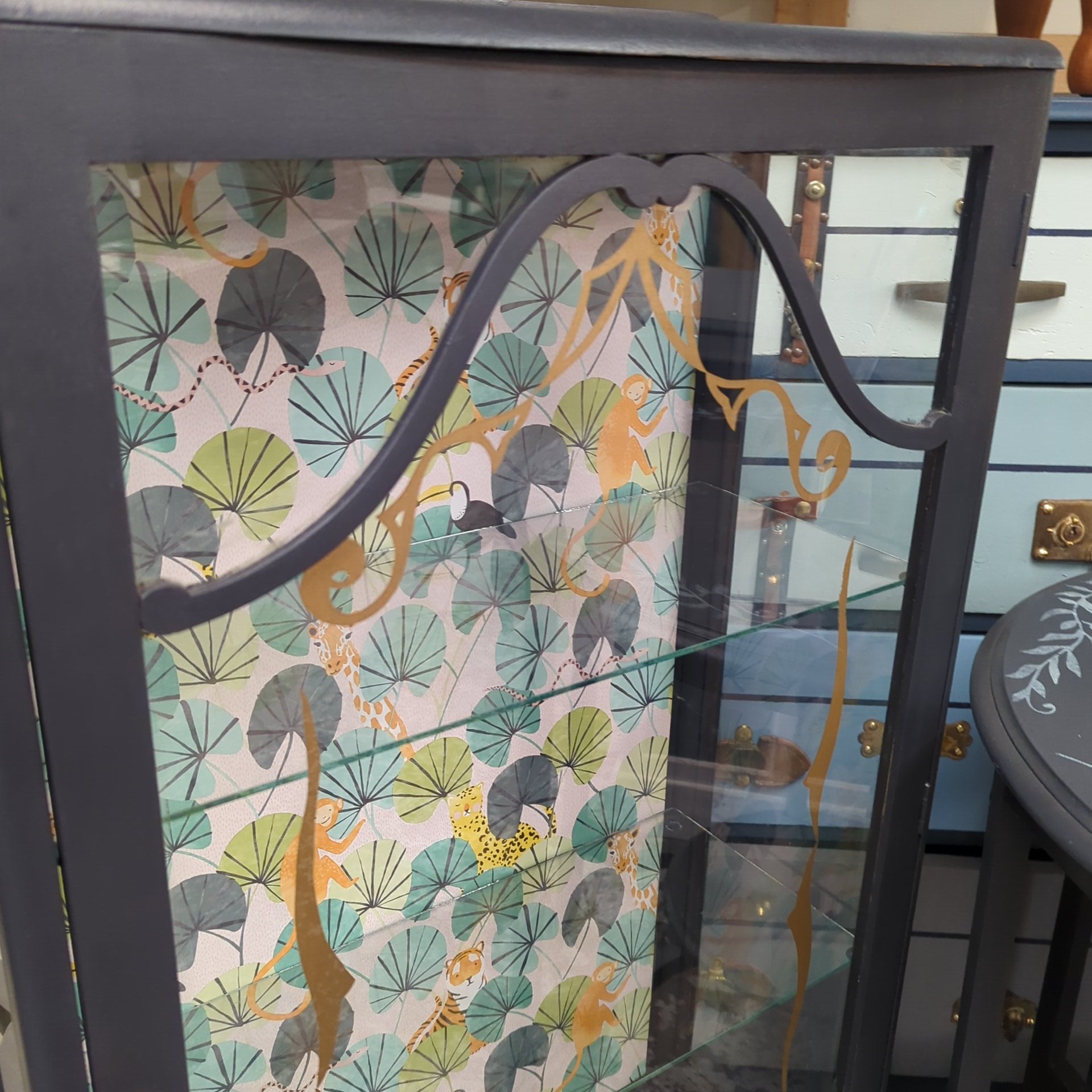 Hand Painted China Cabinet